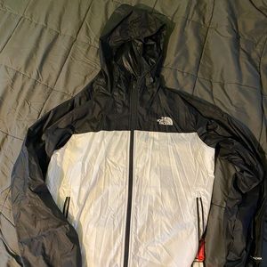North Face black/white windbreaker